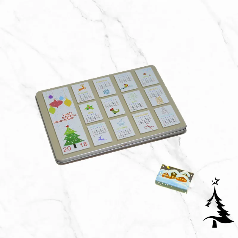 Silver Memory – метална фирмена бонбониера с брандиран шоколад