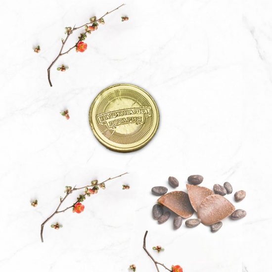 Шоколадови монети 35мм с лого на Национална лотария