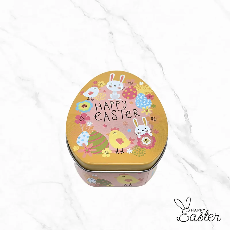 Великденска бонбониера с 30 мини шоколадови яйца в разноцветен станиол