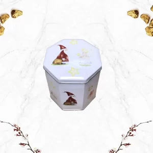 Елегантна корпоративна коледна кутия Santa със сладки с бадеми